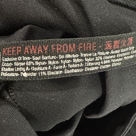 Free People FP Movement Shanti Straight Leg Pants Womens M Black Crossover Waist - Picture 15 of 15